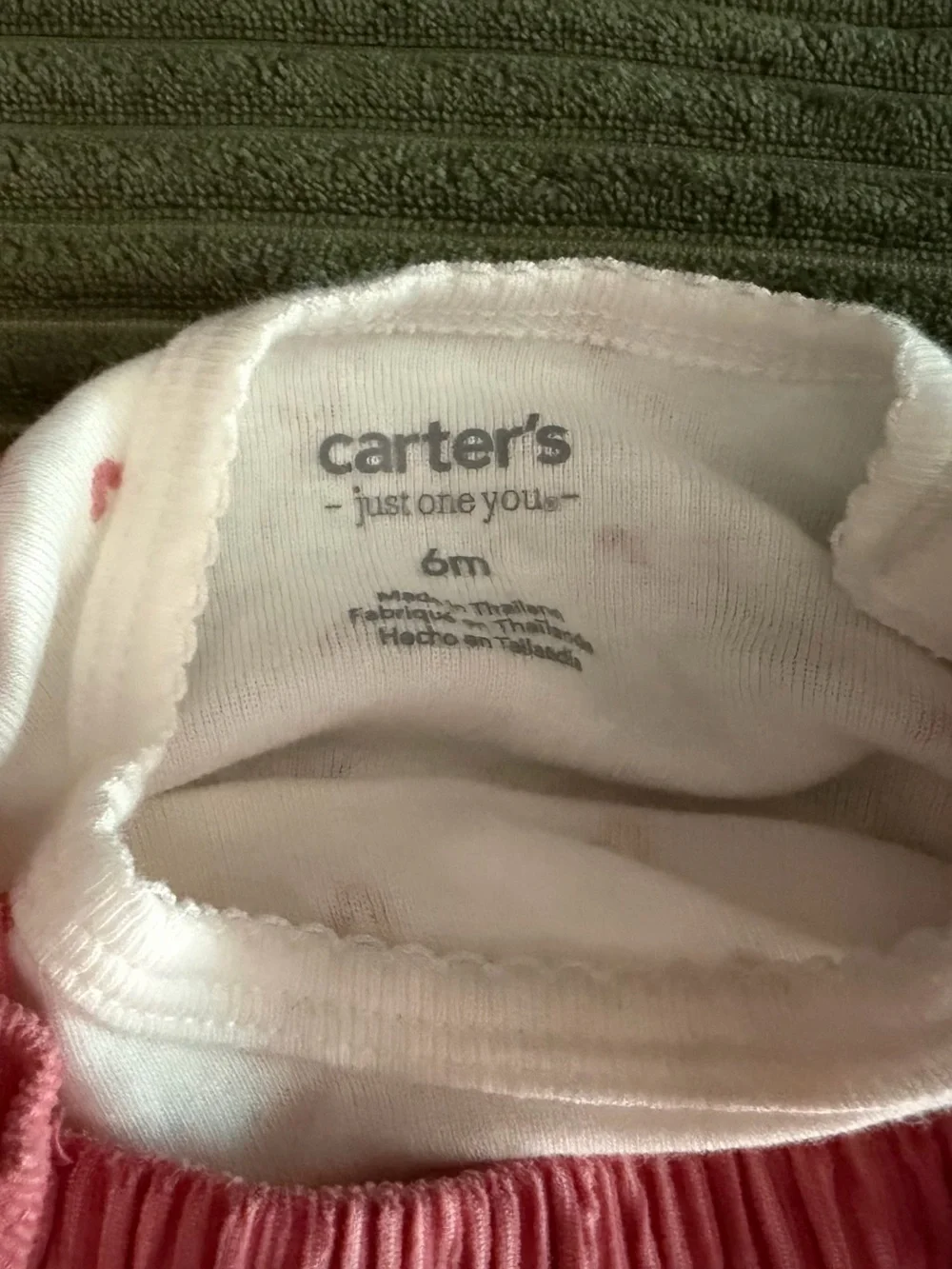 Carters Pink Corduroy Overalls Set & Floral Pink Footed One-Piece Set for Kids